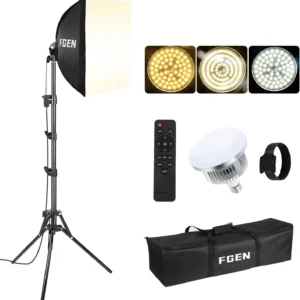 Softbox LED 85W Ajustable 2700-6400K y Trípode 150cm